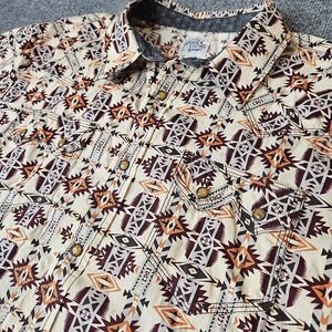Moonshine Spirit Mens Pearlsnap Shortsleeve Shirt Size‎ Large Geometric Western